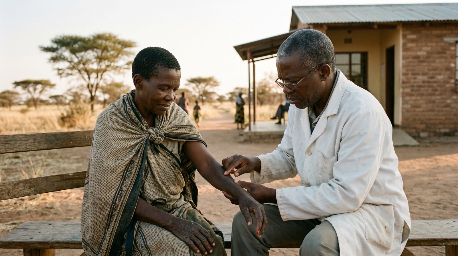 Hautärztliche Sprechstunde an einer ländlichen Klinik in Namibia